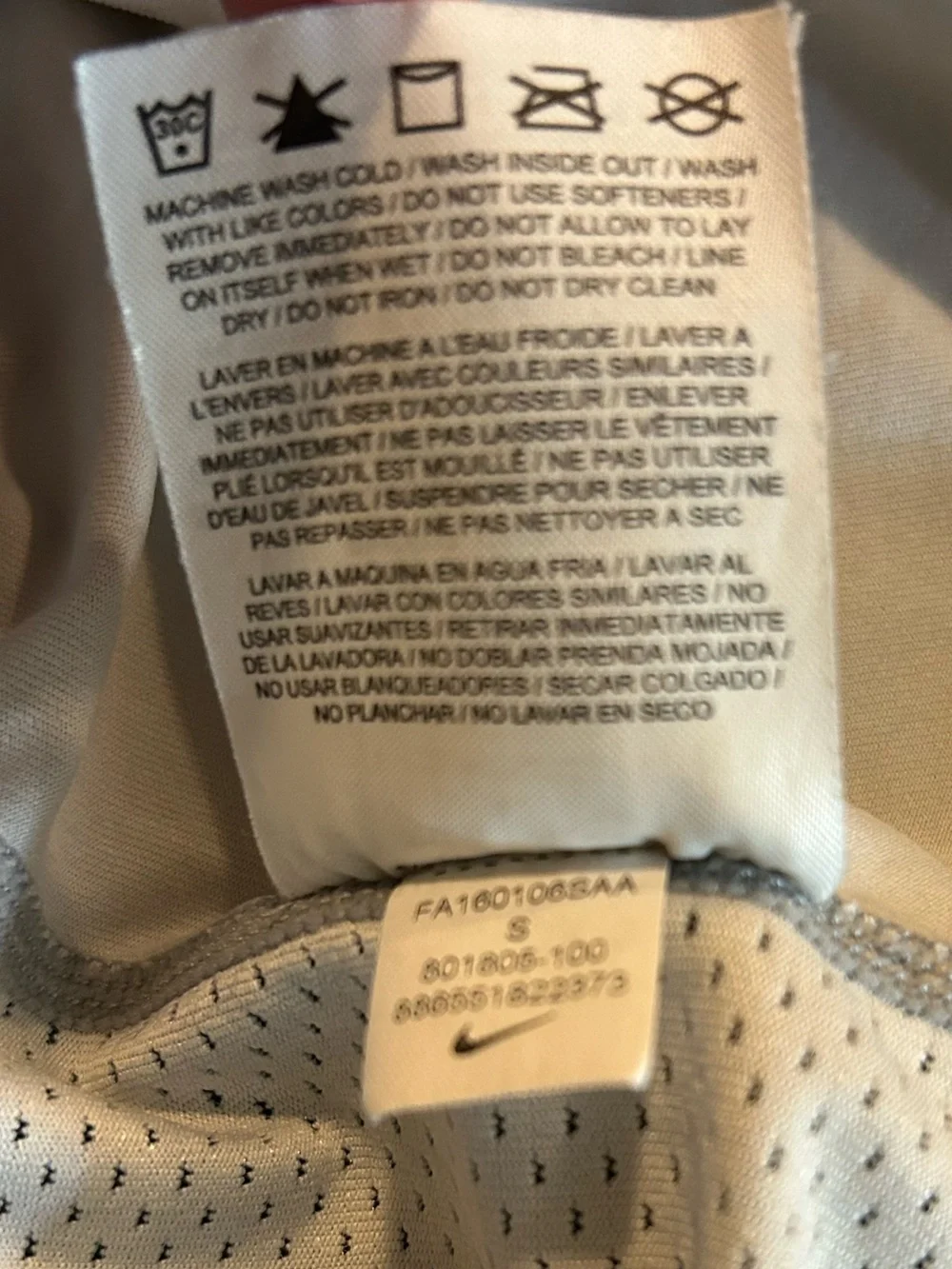 Nike Pro HyperCool Next Level Gray Camo Quarterback Training Shirt